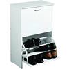 PREMIER Housewares 2401329 Armadio di Stoccaggio per Scarpe, Bianco Finitura MDF, Fino a 18 Paia