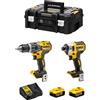 DeWALT Kit DCK2061P2T (DCD708 + DCF809 + 2 x 5,0 Ah + DCB115 + TSTAK II)