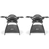 Weber Q2400 BBQ Elettrico con Supporto + ripiani laterali, sup. cottura 54 x 39 cm, sup. cottura in ghisa smaltata divisa in 2, coperchio e corpo in alluminio pressofuso - Grigio scuro (55020853)