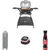 Weber Q 2400 Barbecue Kettle Elettrico, Grigio, 55020853 + Coperchio per Griglia, Adatto a Q 100/1000 e 200/2000 + iGrill 2-Termometro Digitale per Cibo, 7221 + Detergente per Barbecue Q & Pulse
