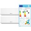 DIGIQUEST Climatizzatore Digiquest Dual Inverter V5 9000+9000| Wi-Fi | R32 | Classe A++ Raffreddamento/A+++ Riscaldamento | I FEEL |Flusso d'aria 3D |TURBO |Notte |SEER 6,2 |SCOP 5,1 | CLIMA00065