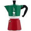 (TG. 6 tazze) Bialetti Moka Express Italia Collection (Tricolore) Caffettiera, A