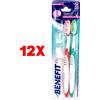 Benefit 12 X Benefit Spazzolino Denti Medium 2 Pz Con Coprisetole