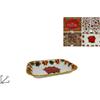DUE ESSE CHRISTMAS srl 1 Pezzo Vassoio Rettangolare Natale Natalizio 31 x 22 cm 4 Decori