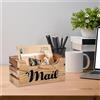 Organizzatore di Posta in Legno Portalettere Vassoio di Posta Forniture per