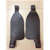 Senza marchio Set coppia parafanghi in pelle di ricambio per sella Western Horse in pelle nera