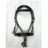 Senza marchio Briglia per cavalli comoda in pelle Genius imbottita con flash e redini dressage