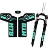compatibili SANTA CRUZ GIANT SPECIALIZED 2 Adesivi Forcella MTB Resistenti Decalcomanie Vinile COLORE BIANCHI