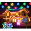 Aglow.it Luce Solare Sfera di Cristallo 7m 50 Led da giardino, 8 modalità Stringa di luce