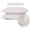 Pure Cotton Biancheria da letto, 4 pezzi, per 2 - 100% percalle di cotone, densità 200, 122 g/m², Oeko-TEX, 1 lenzuolo da 240 x 300 cm, lenzuolo con angoli 180 x 200 x 30 cm, 2 federe da 63 x 63 cm