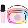 Trevi XR 8A01 MINIPARTY ALTOPARLANTE KARAOKE + BLUETOOTH ROSA