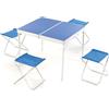 Tavolo 4sedie da campeggio valigetta richiudibile 35x28x40cm mare picnic esterno