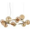 Ideal Lux PERLAGE SP11 AMBRA Mod. 322773 Lampada A Sospensione 11 Luci