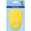 URSUS Perforatore in plastica Jumbo, Ramo di Foglie, Circa 38,1 mm, Facile da Usare Grazie alla Funzione a Leva e al Pratico Dispositivo di Raccolta, Metallo, Giallo, 38.1