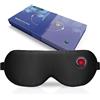Bestur Hot Eye Mask USB-C Ricaricabile 100% Seta Leggera Sonno Relax Regalo TI