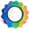 N/A Specchio da parete Chakra a forma di loto accentuato da simboli che rappresentan