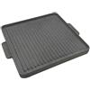 GREGORIOSTORE Bistecchiera in Ghisa Bifacciale, Piastra Rigata e Liscia, Antiaderente 40x40cm