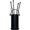 GREGORIOSTORE Trespolo In Ferro per Caminetto Moderno Trespolo A Cilindro, 4 Pezzi 35x120cm