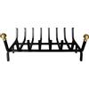 GREGORIOSTORE BRUCIALEGNA PORTA LEGNA IN FERRO PESANTE PER CAMINO 50x30x H26CM POMELLI OTTONE