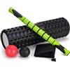 Odoland Foam Roller Stick Kit 5 in 1 Rullo in Schiuma Palline per Massaggio Muscolare 45