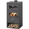 Blist Stufa a legna blist br con forno potenza termica 12 kw 140m3 colore nero opaco a