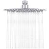Ibergrif M20293 SOFFIONE DOCCIA A PIOGGIA 20 X 20 CM DOCCE FISSO TONDO CROMO ACCIAIO INOX