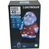 Dictrolux Babbo Natale colorato luminoso altezza 32cm con 40 led bianco freddo luce fissa