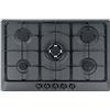 Plados Piano cottura STAR75 a gas incasso 5 fuochi 75 cm - Nero Matt