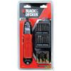 BLACK+DECKER SET 19 PEZZI AVVITARE SVITAVVITA B+D CON PILE ALCALINE A7073 FORARE FAI DA TE