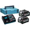 MAKITA 191J81-6 KIT ENERGY 40v 2x Batteria 2,5ah + Caricabatteria XGT Makpac