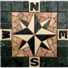 Rosone mosaico decorativo 33x33 cm Palladiana di marmo naturale montato su rete