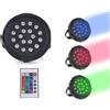 SHARD-LAB EFFETTO LUCE PAR 18 LED ALTA LUMINOSITA' RGB LUCI PSICHEDELICHE CON TELECOMANDO