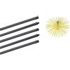 Ribitech Kit Spazzacamino Scovolo 80 100 250 mm Pulizia Canna Fumaria Stufa Spazza Camino