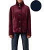RIHUNIK giacca donna corta velluto liscio stretch con jersey blu RIW293J EVE