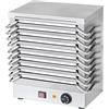 SARO PL 10 - Rechaud a 10 Piastre, con Corpo in Acciaio Inox, Maniglie Isolate, Temperatura Regolabile da 0 a 150 °C, Piastre in Lega, da 1,2 kW