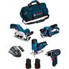 BOSCH Kit 12V BMKB4-28AD2 (GKS 12V-26 + GST 12V-70 + GHO 12V-20 + GSR 12V-15 + 2