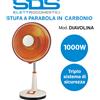 Stufa a Parabola in Carbonio SDS Diavolina 1000W Oscillante da tavola