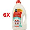 AMUCHINA 6 X Amuchina Additivo Liquido Bucato Igienizzante Con Ammorbidente 3 Lt