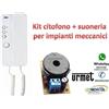 Urmet cornetta citofono urmet bianco completo di buzzer suoneria 1150/1 + 9854/56 1130