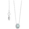 Comete Collana AZZURRA PRESTIGE GIROCOLLO ORO DIAMANTI ACQUAMARINA OVALE GLQ286 Comete