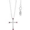 Comete Collana CROCE GIROCOLLO DIAMANTI RUBINI GLB1562 Comete Donna