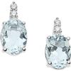 Comete Orecchini FANTASIA ORO DIAMANTI ACQUAMARINA OVALE ORQ231 Comete Donna