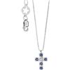 Comete Collana CROCE ORO DIAMANTE ZAFFIRI BLU GLB1557 Comete Donna