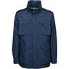 L'IMPERMEABILE DONALD MEMO giaccone blu imbottito field jacket - 75 cm