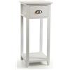 GC COMODINO INDUSTRIALE h70*30 CM LEGNO BIANCO MOBILE INGRESSO COLONNINA + CASSETTO