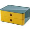 HAN 1x cassettiera ALLISON SMART-BOX, gialla, 2 cassetti, impilabile