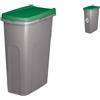 Stefanplast Pattumiera Ecosystem 40 Litri Coperchio Verde Grigio Stefanplast