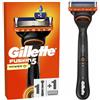 Gillette Rasoio da uomo Fusion5 Power, manico riutilizzabile e cartuccia a 5 lame ultra affilate, con nastro lubrificante per una rasatura del viso più confortevole, 1 ricarica per 20 rasature
