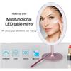 Specchio trucco da tavolo con luci a 3 Colori LED ricaricabile USB TOUCH SCREEN