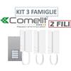 Comelit KIT CITOFONICO CITOFONO TRIFAMILIARE COMELIT 2 FILI KCA2061 A 3 FAMIGLIE